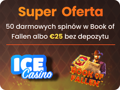 Ice Casino bonus bez depozytu 50 free spinów lub 25 euro