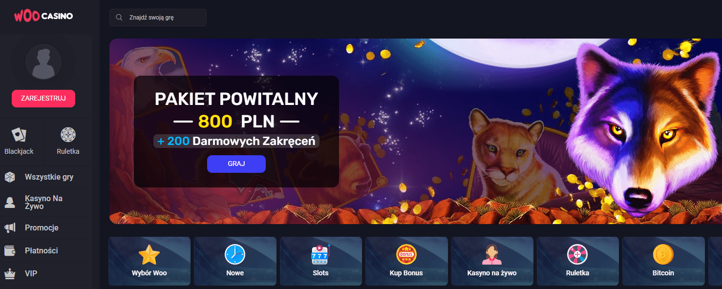 Najlepsze Kasyno Online Woocasino