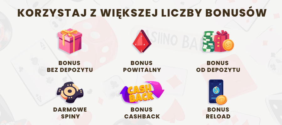 Korzystaj z większej liczby bonusów