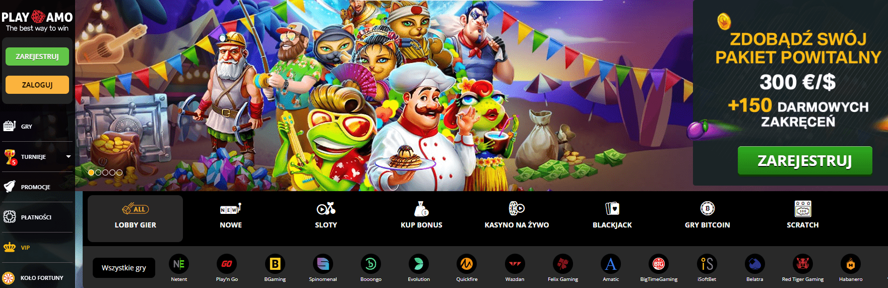 strona playamo bonus bez depozytu
